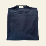 Girocollo in puro Cashmere<br>Blu Navy