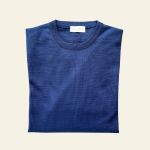 Girocollo in lana rasata<br>Blu Navy